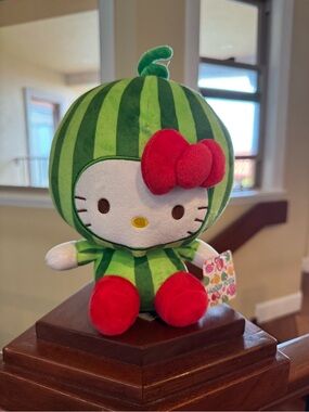 NWT Hello Kitty Plush in cute Watermelon Outfit